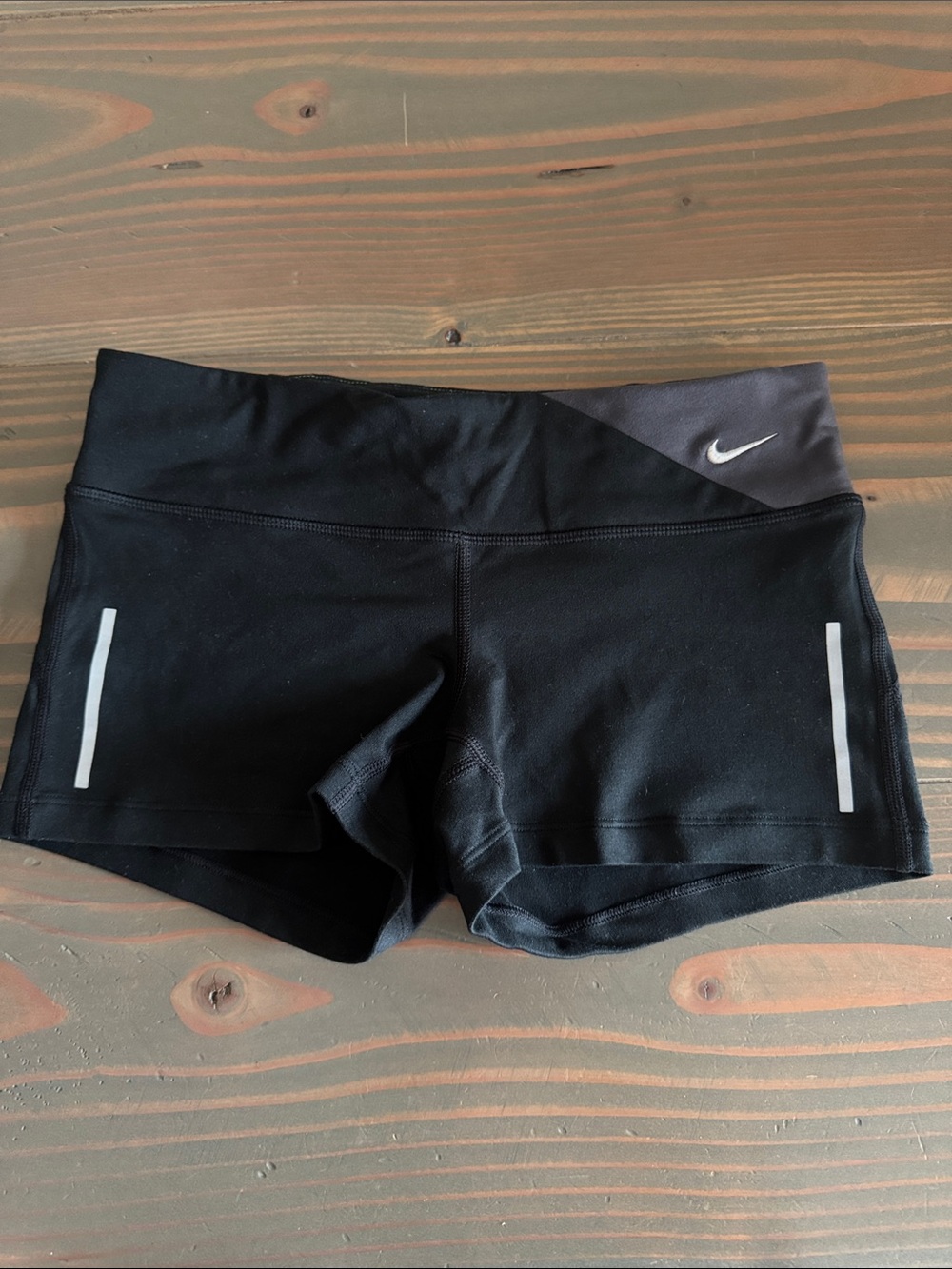 Nike Black Women's Training Bike Shorts with Reflective Strips